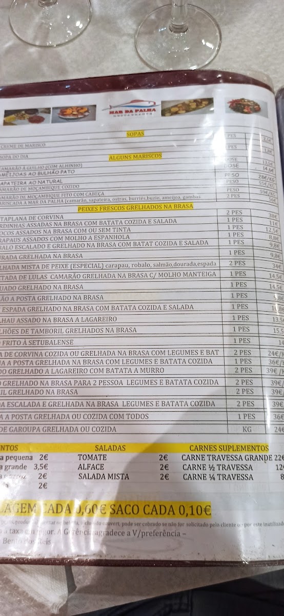 Menu Restaurante Mar Da Palha-10